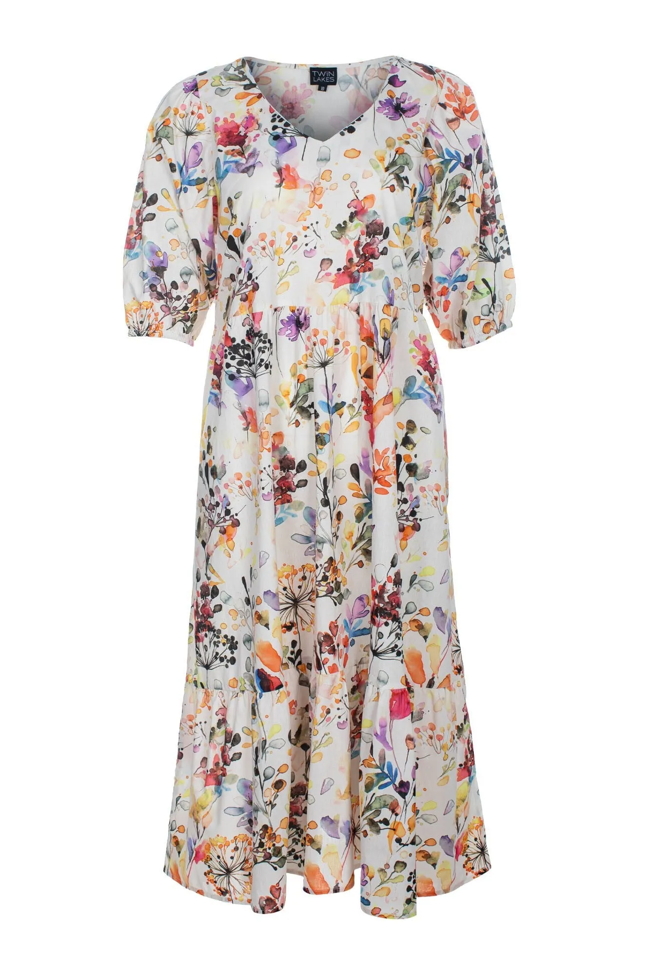 Midi Sundress | Watercolour Garden | 6521C1 Trend Glow Stylish Jeans
