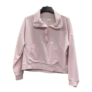 Athletic Sweatshirt Collar By Danskin In Pink, Size:M ElasticBinding simple design