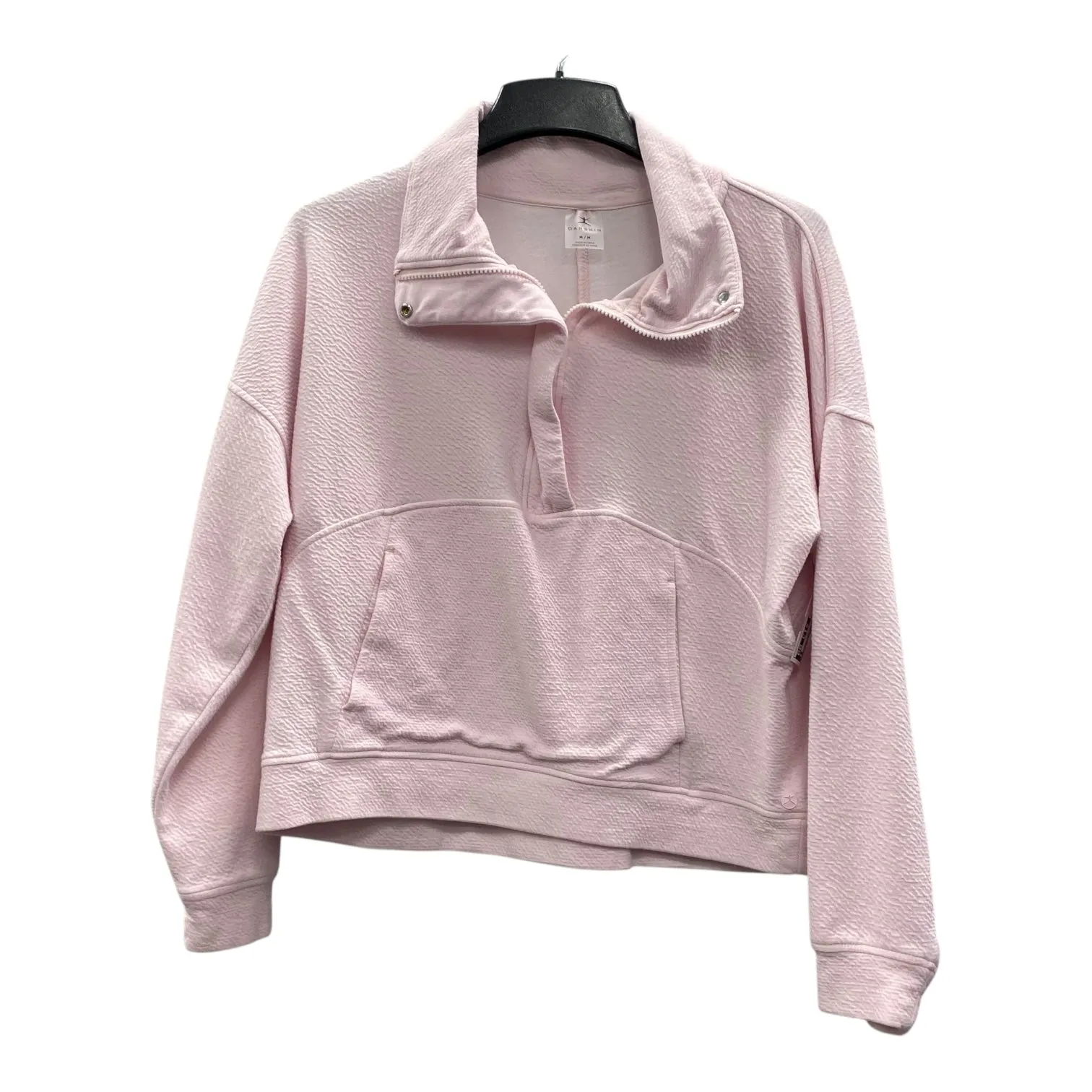 Athletic Sweatshirt Collar By Danskin In Pink, Size:M ElasticBinding simple design