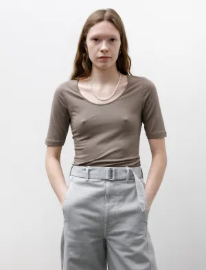 Stretch Scoop Neck Top Cedar FlexibleCollarDesign Rain Proof