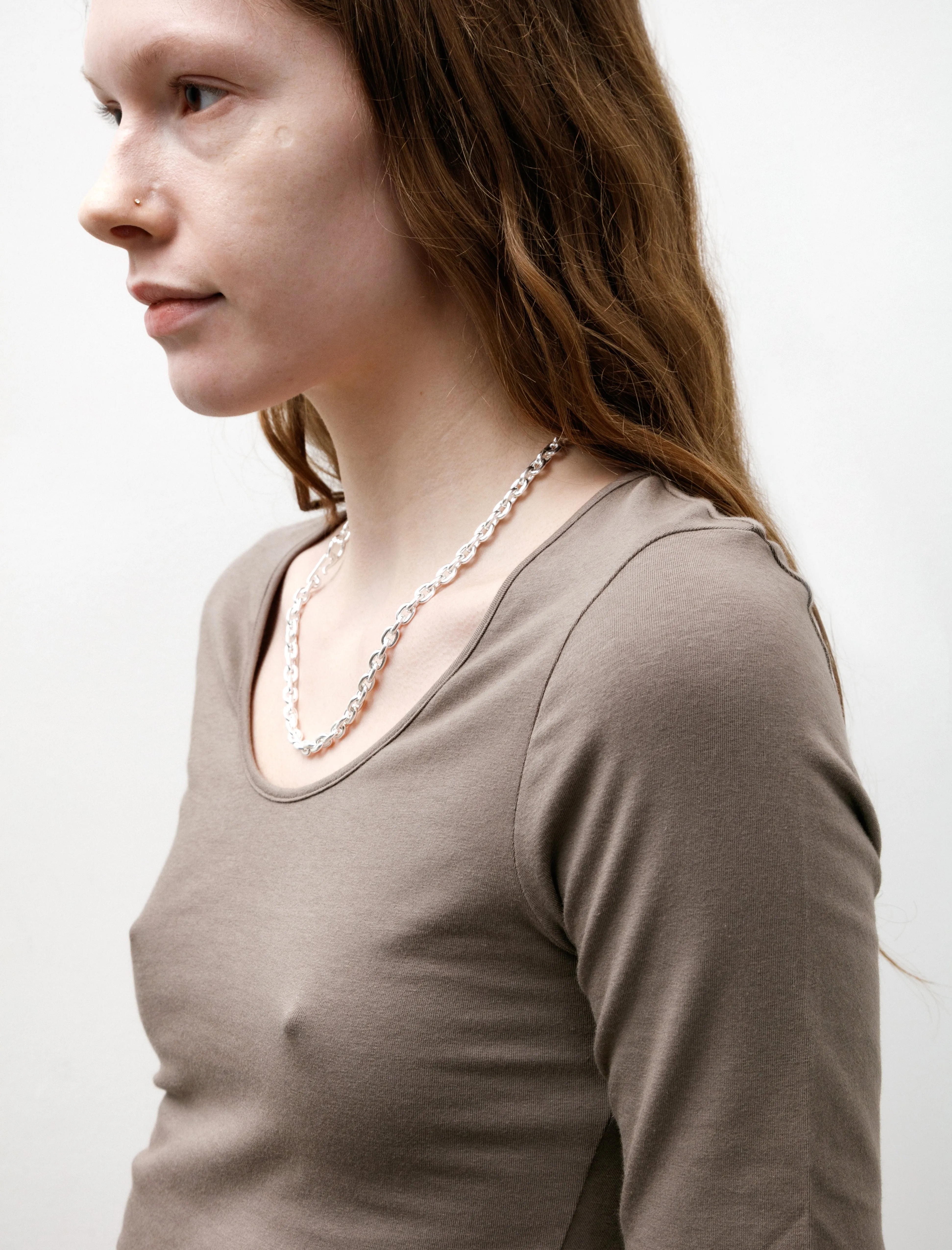 Practical Shorts Stretch Scoop Neck Top Cedar