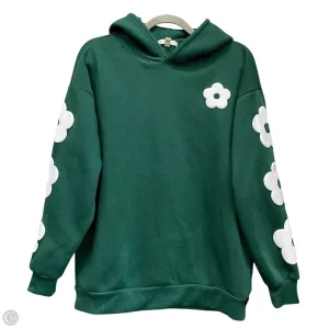 Stone Glow Sweatshirt Hoodie By Ultra Flirt In Green, Size: M