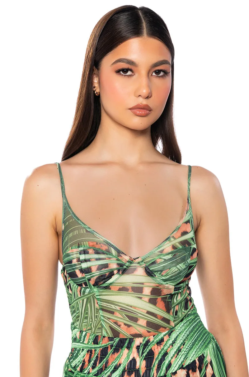 IN PARADISE BODYSUIT Ribbed Edging low performance