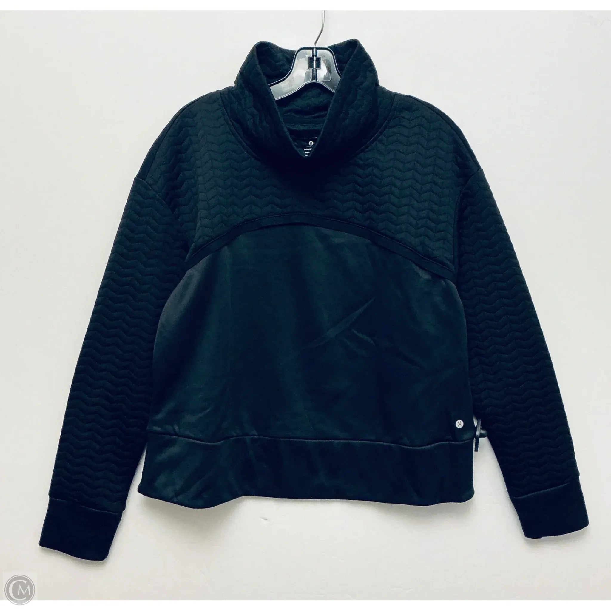 Sweatshirt Crewneck By Layer 8 In Black, Size: M Simple Fashion Vision Fit