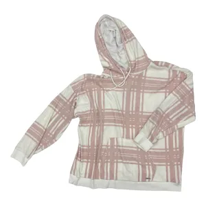 Basic Wardrobe Sweatshirt Hoodie By Andrew Marc In Pink & White, Size:2X