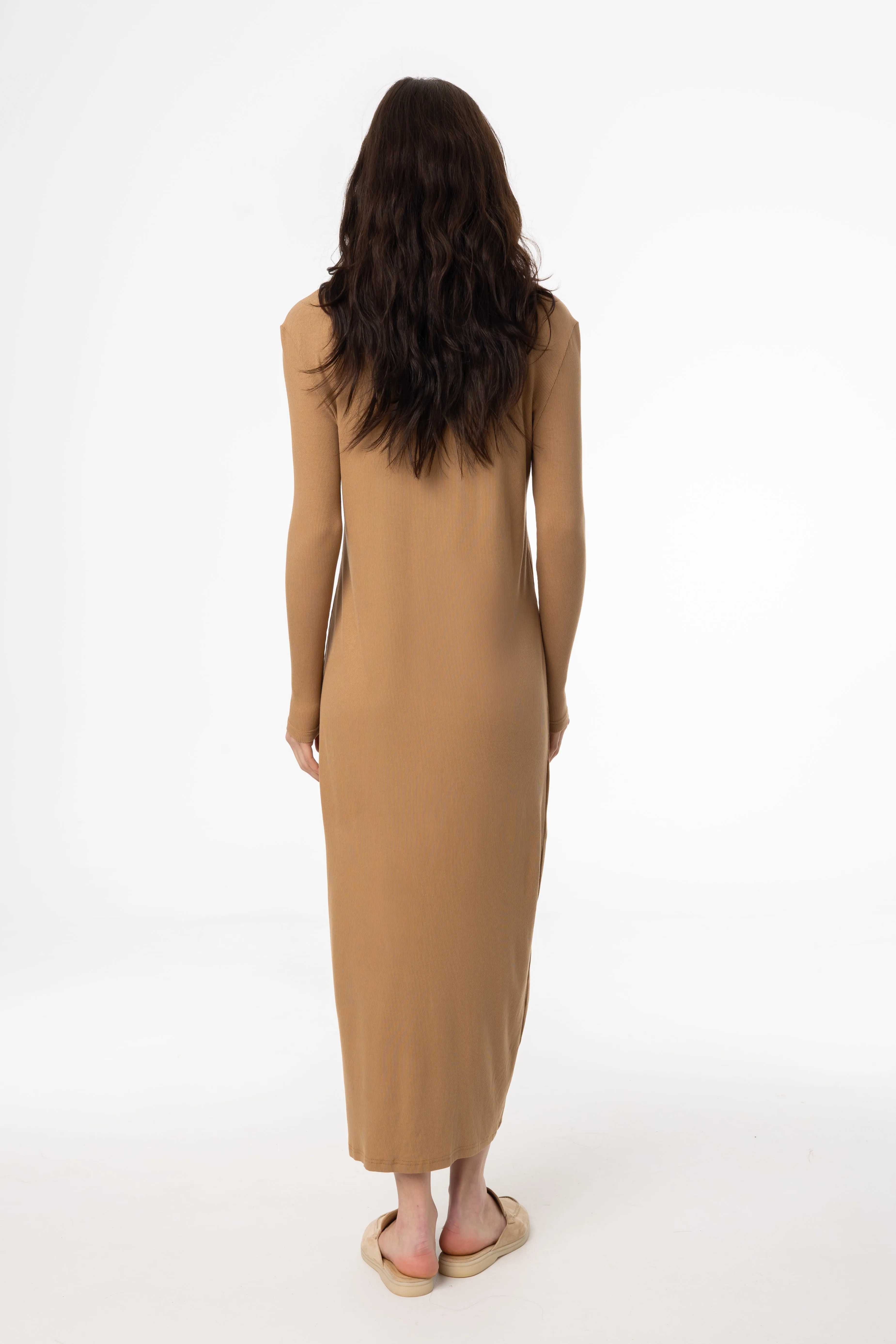 Mocha Cardi Maxi Dress Heat Safe