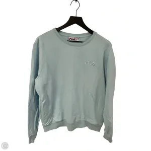 HypoallergenicFabric Elegant Top Sweatshirt Crewneck By Fila In Blue, Size: L