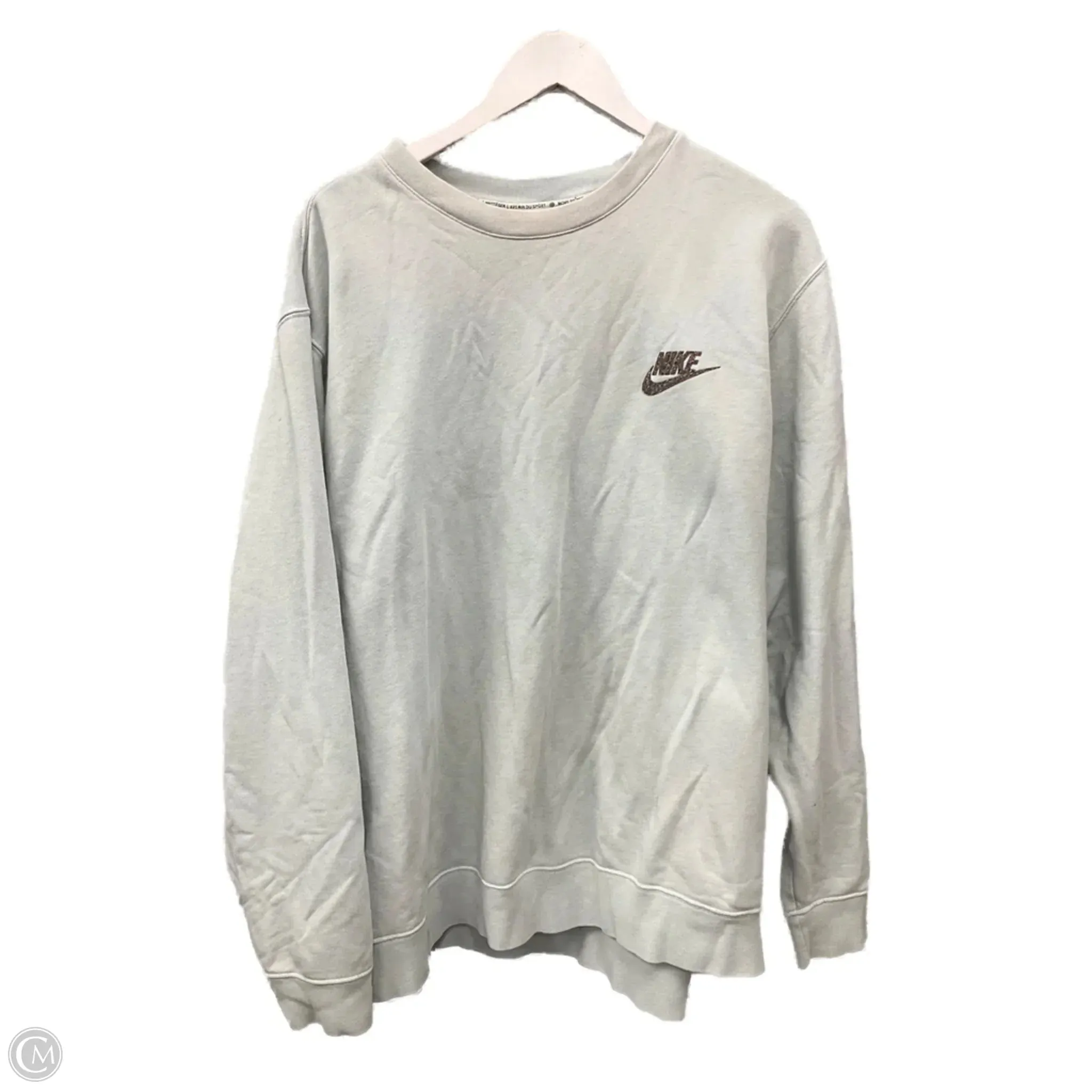 Modern Chic Sweatshirt Crewneck By Nike Apparel In Blue, Size: Xxl