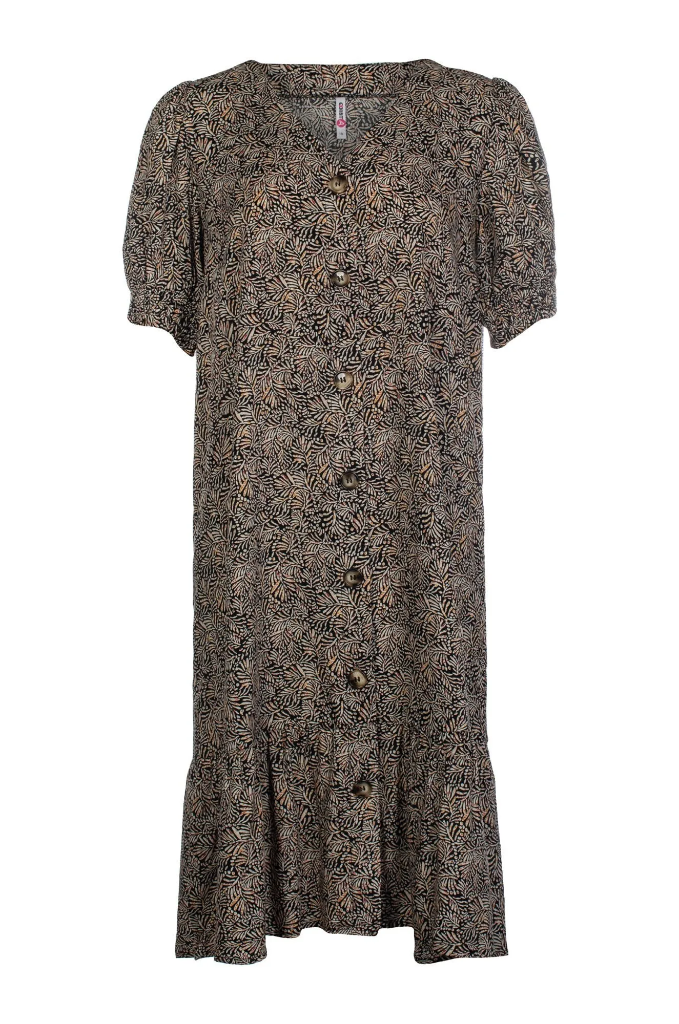 HeatReflective Lining Dress | Black Taupe Sprig | 3344C1