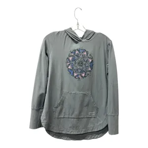 Dad Core WrinkleResistant Finish Athletic Sweatshirt Hoodie By Life Is Good In Grey, Size:Xs