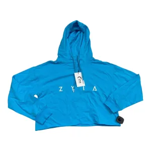 Athletic Sweatshirt Hoodie By Zyia In Blue, Size:S Weatherproof Outerwear Fashion Core