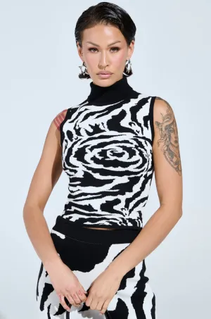 high - pressure resistance test passed high - speed movement ROSEY MOCK NECK KNIT TOP