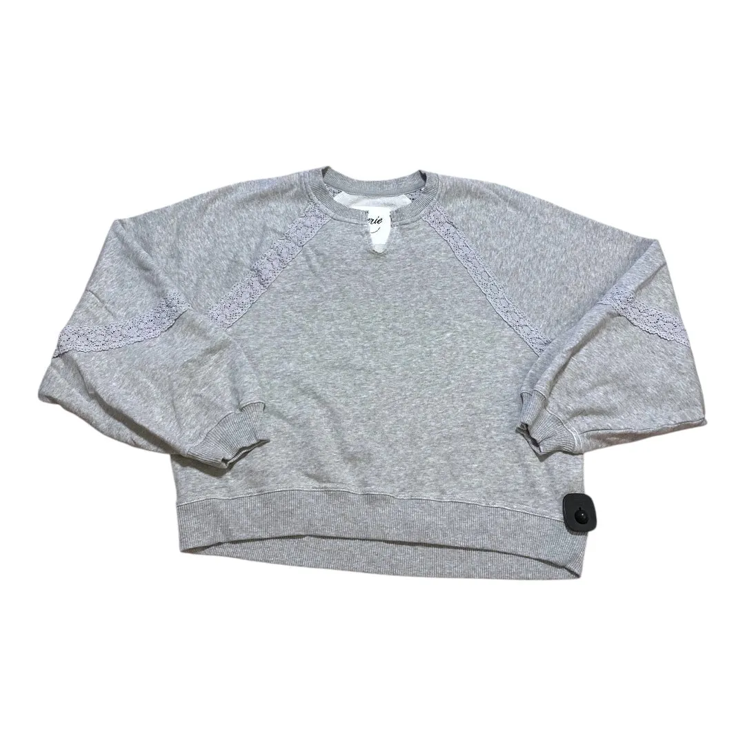 Cool Edge Easy Breath Sweatshirt Crewneck By Aerie In Grey, Size:Xs