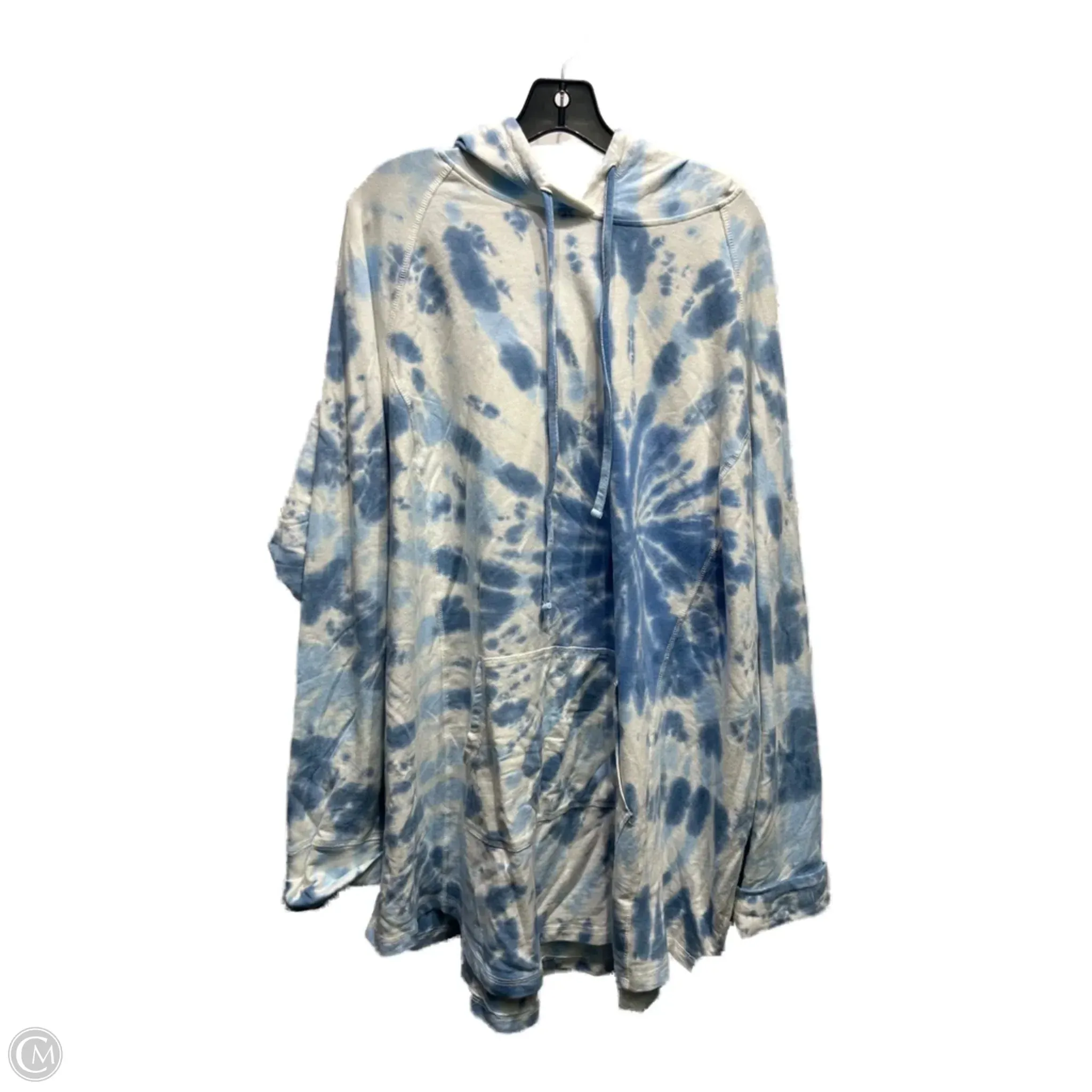 Sweatshirt Hoodie By Torrid In Blue & White, Size: 4x MultiFunctional Pockets QuickDry Construction