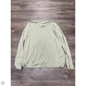 Hygienic Finish Athletic Sweatshirt Crewneck By Athleta In Green, Size: L