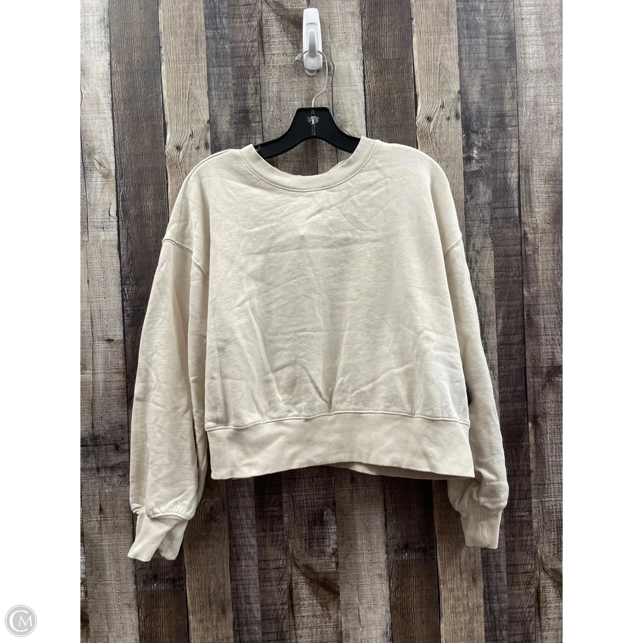 Sweatshirt Crewneck By Old Navy In Beige, Size: M HypoallergenicYarn
