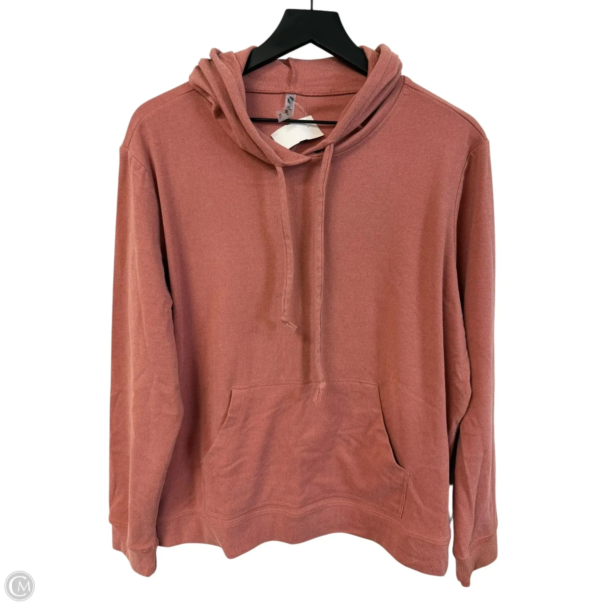 MultiPanelCut Sweatshirt Hoodie By Cme In Pink, Size: Xl
