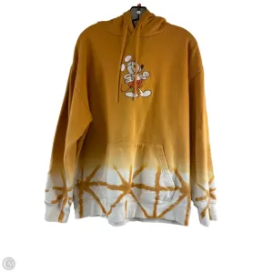 Adjustable drawstring Sweatshirt Hoodie By Disney Store In Yellow, Size: L