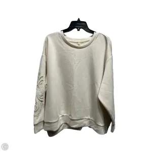 Sweatshirt Crewneck By Elie Tahari In Cream, Size: 2x Love Glow