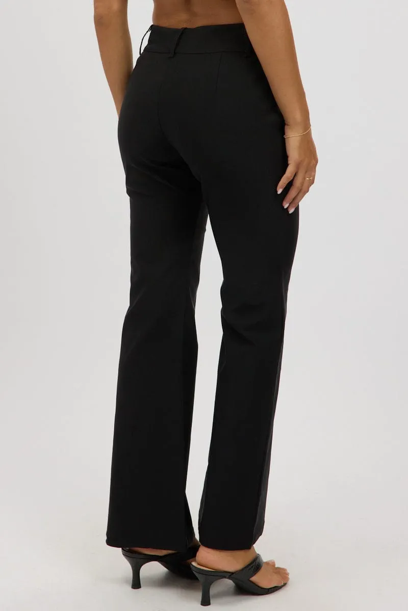 Core Cut Black Low Rise Flare Pants