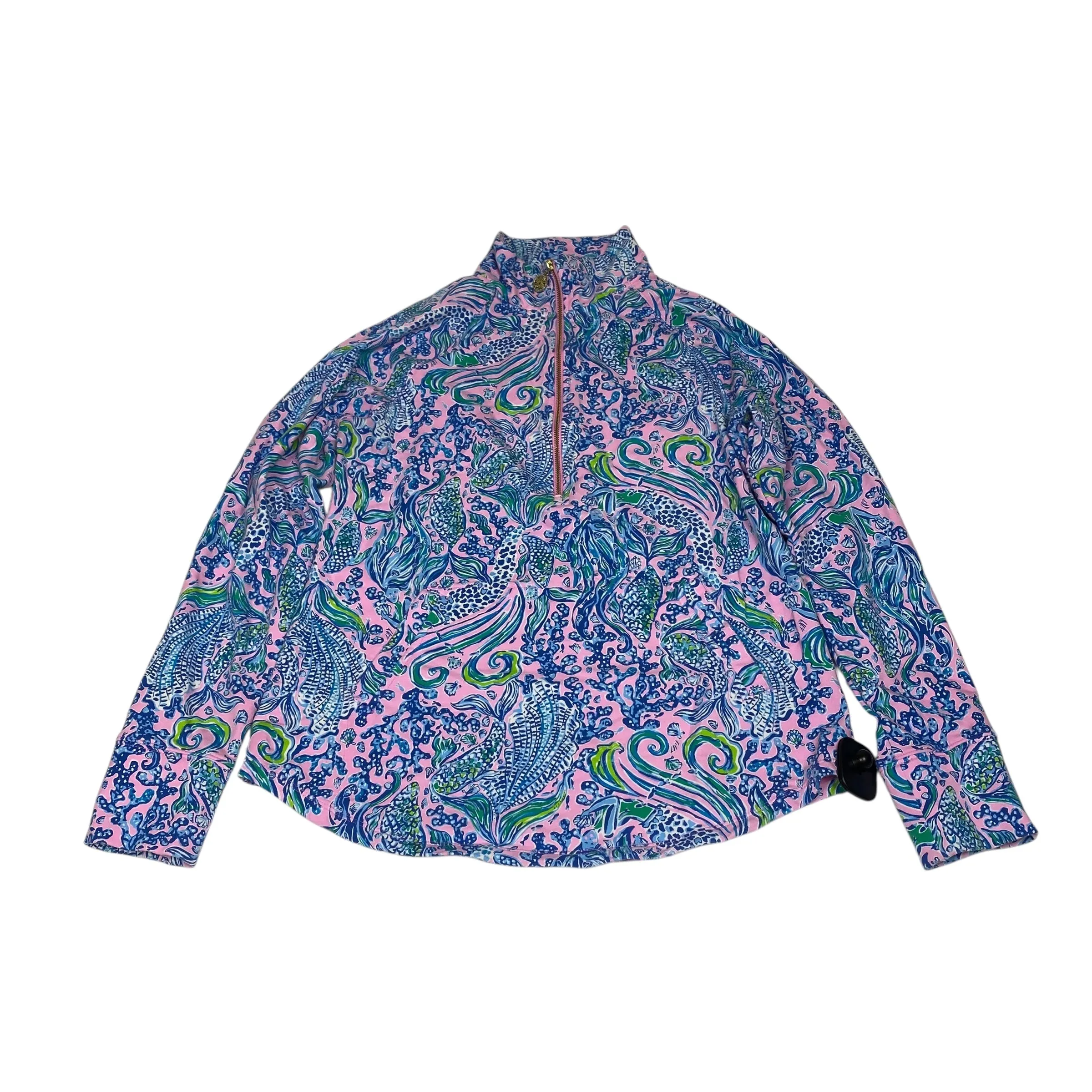 Sweatshirt Designer By Lilly Pulitzer In Blue & Pink, Size:S MachineWashable Fabric