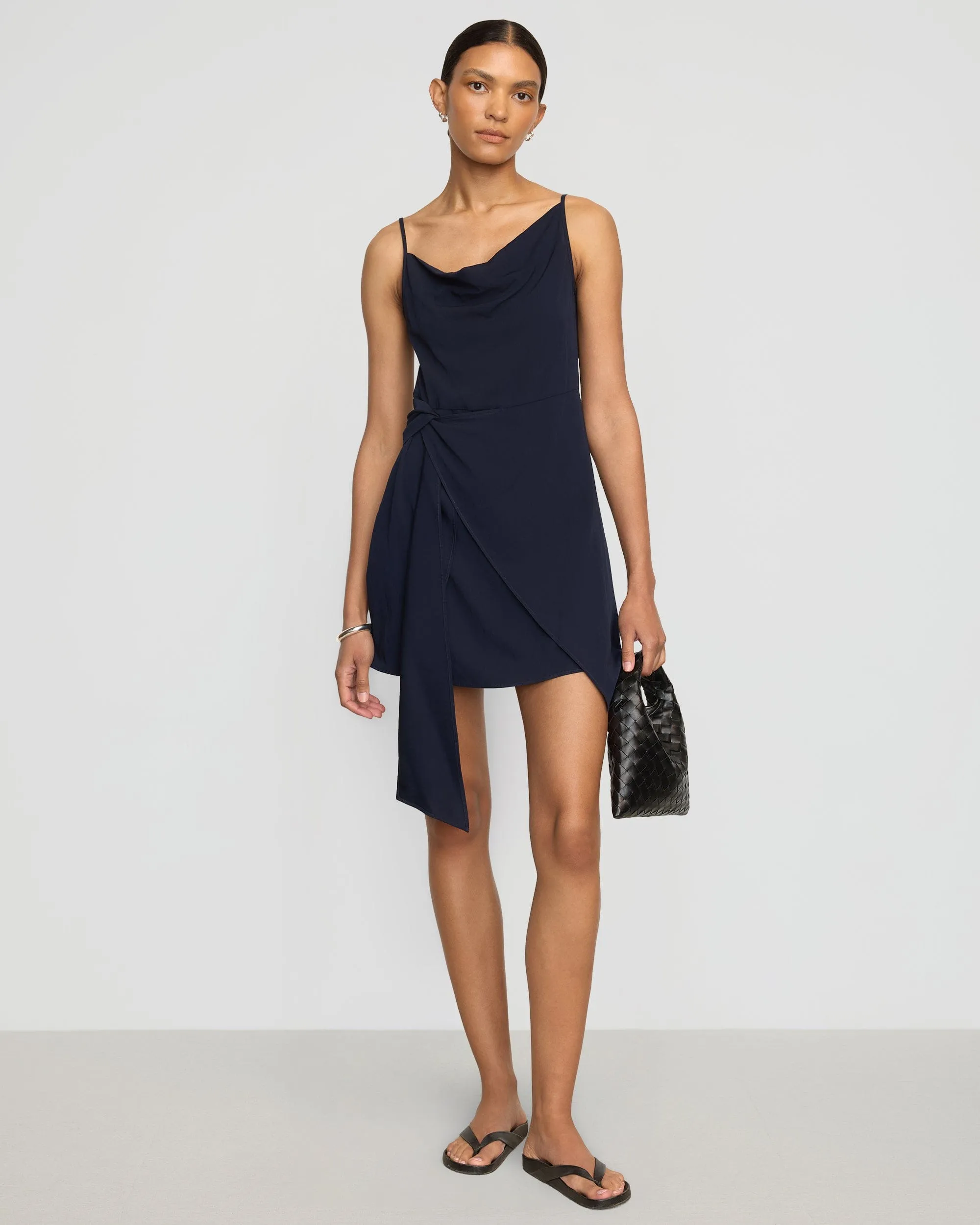 Kamini Asymmetric Mini Dress TaglessNeckline
