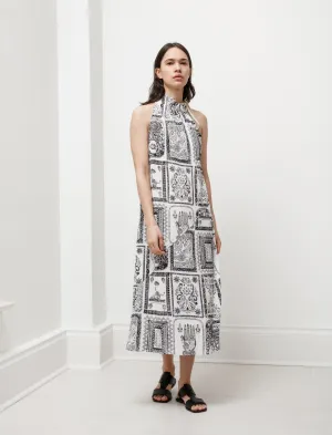 Printed Dress Off White BreathableLining
