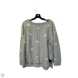 Comfy Fashion Dad Core Sweatshirt Crewneck By Talbots In Grey, Size: 2x