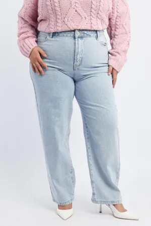 Denim Wide Leg Jeans Colorfast Dyeing Method Simple clothing