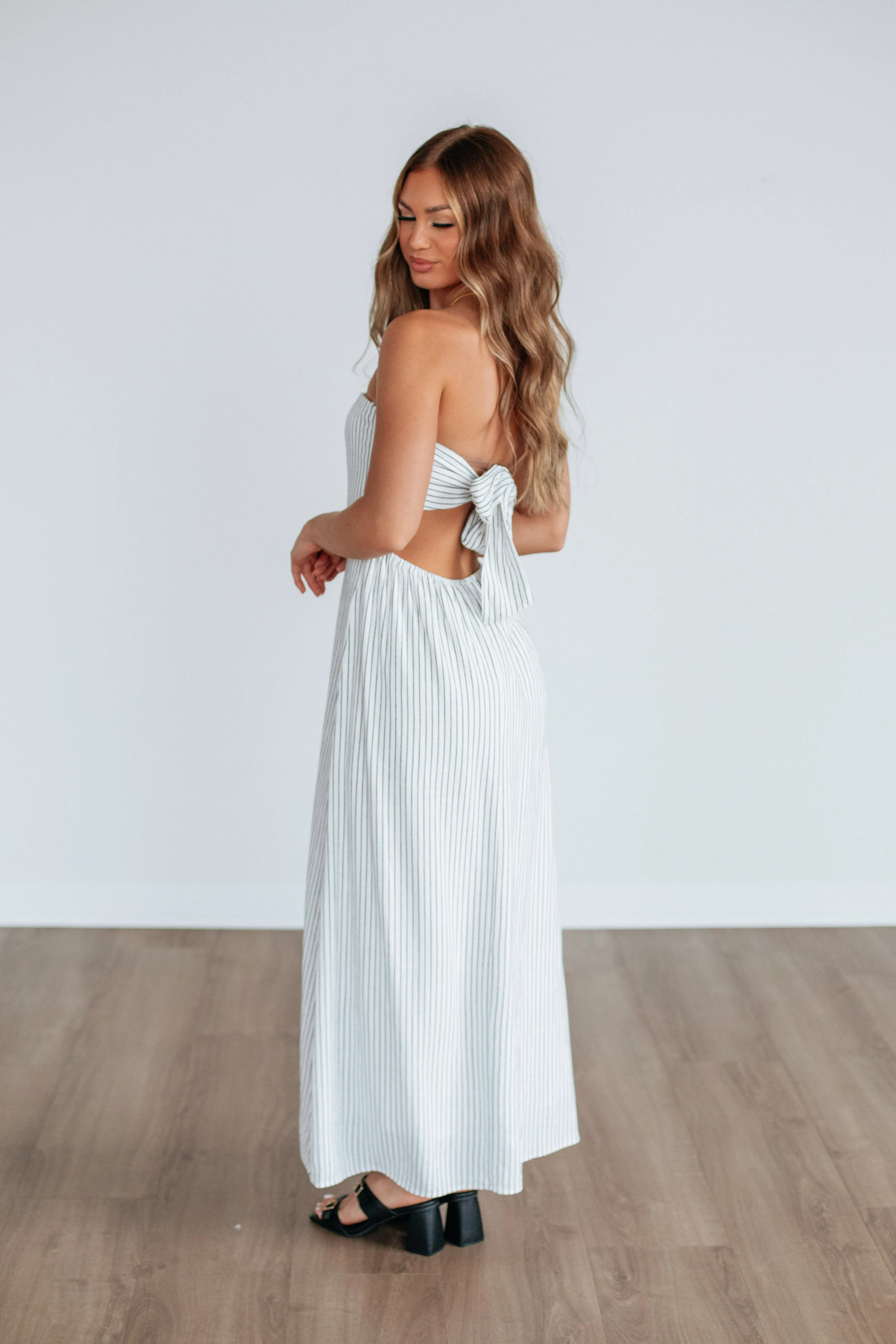 Lyana Striped Dress Bohemian-inspired maxi
