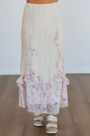 Stretch Material Soft Styling Lilit Floral Skirt