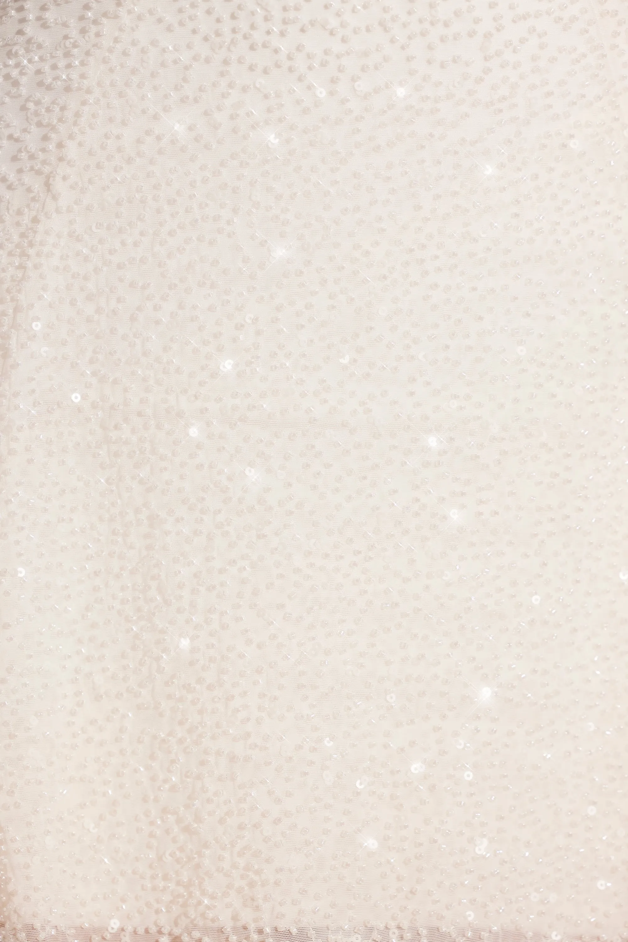 Soft Brushed Interior Edge Star Embellished Asymmetric Neck A-Line Mini Dress in White