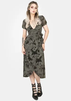 Gloriana Floral Print Chiffon Midaxi Wrap Dress Full-length elegant piece