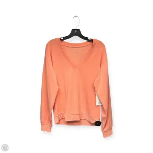 Relaxed Fashion Athletic Sweatshirt Crewneck By Athleta In Orange, Size: M