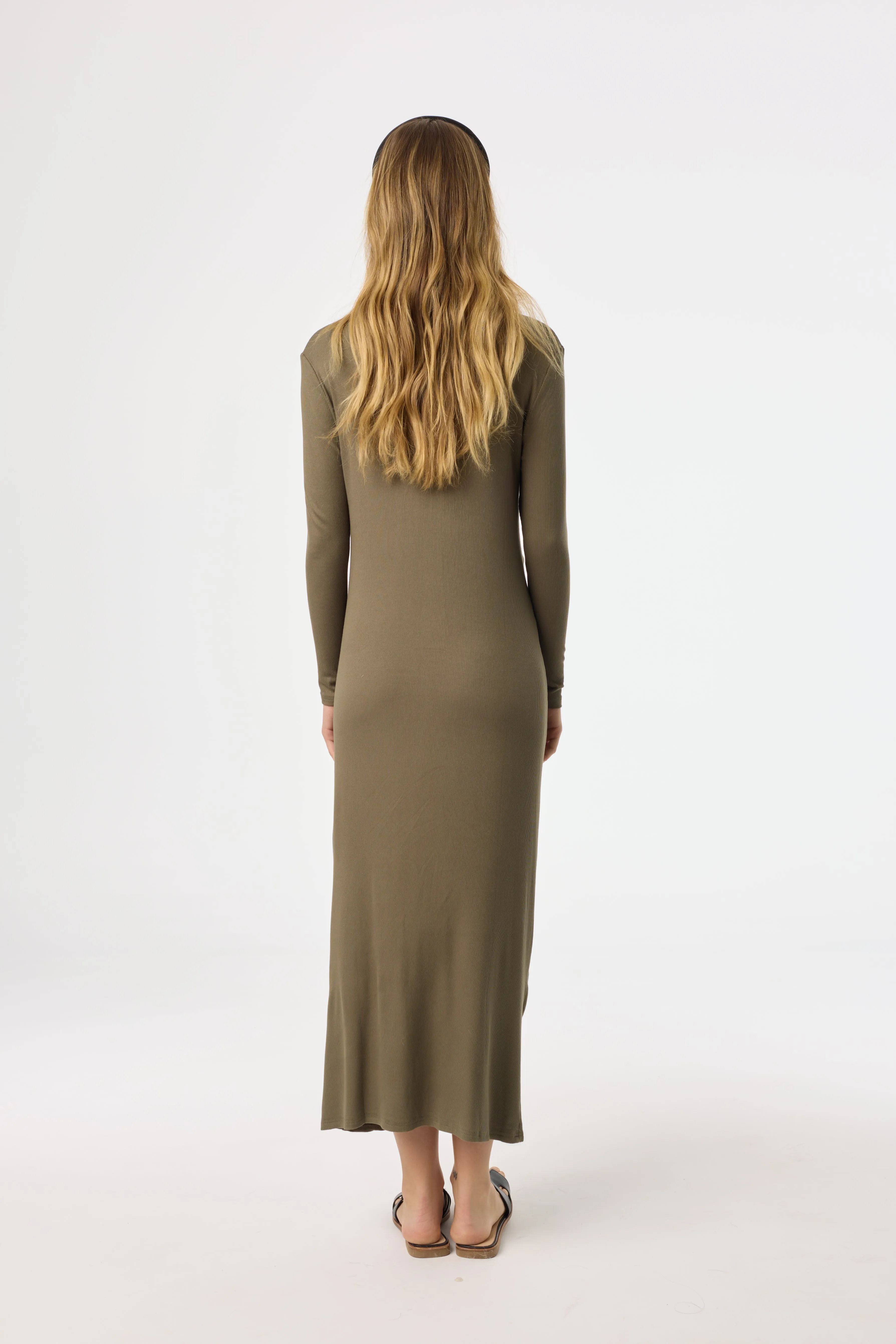 Green Ruched Cardi Maxi Dress CompressionEnhanced Fit FadeResistant