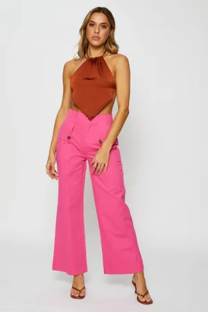 Active Layer Durable Fit Pink Wide Leg Pants