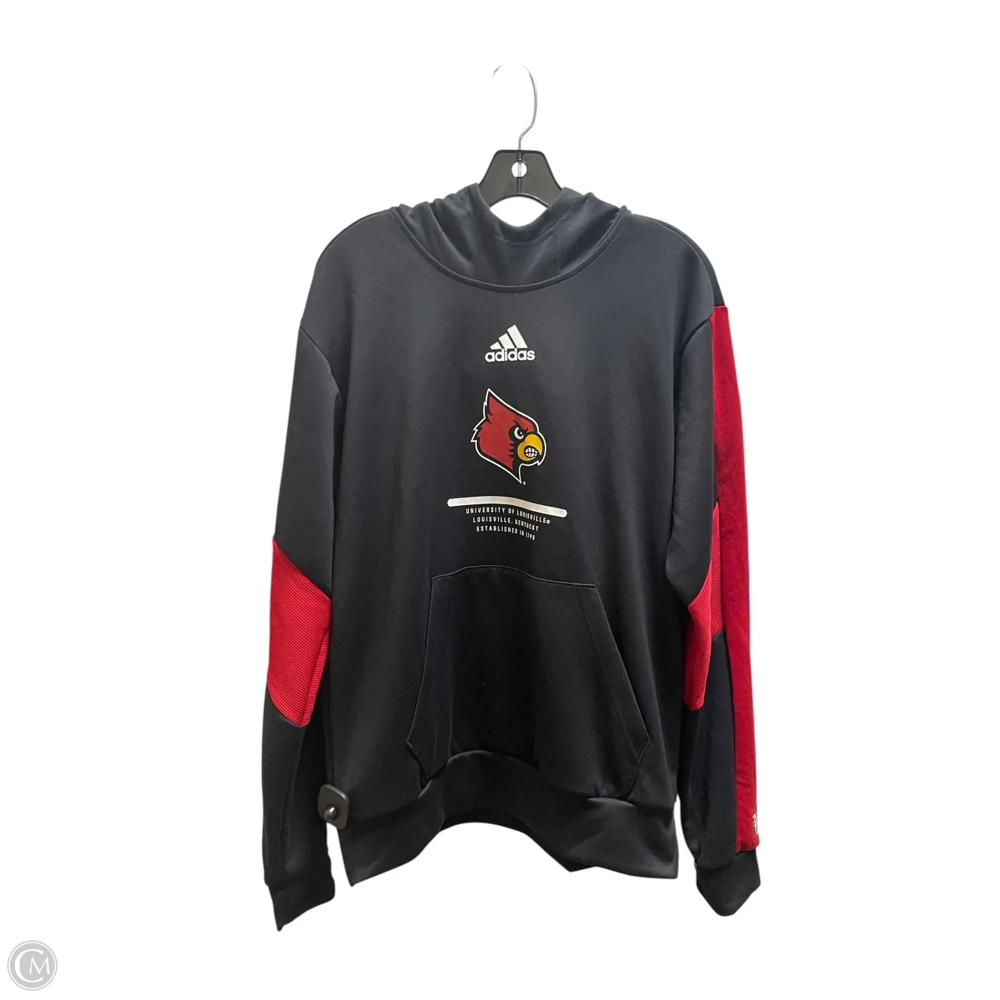 FourWayStretch Laid-Back Outfit Athletic Sweatshirt Hoodie By Adidas In Black, Size: M