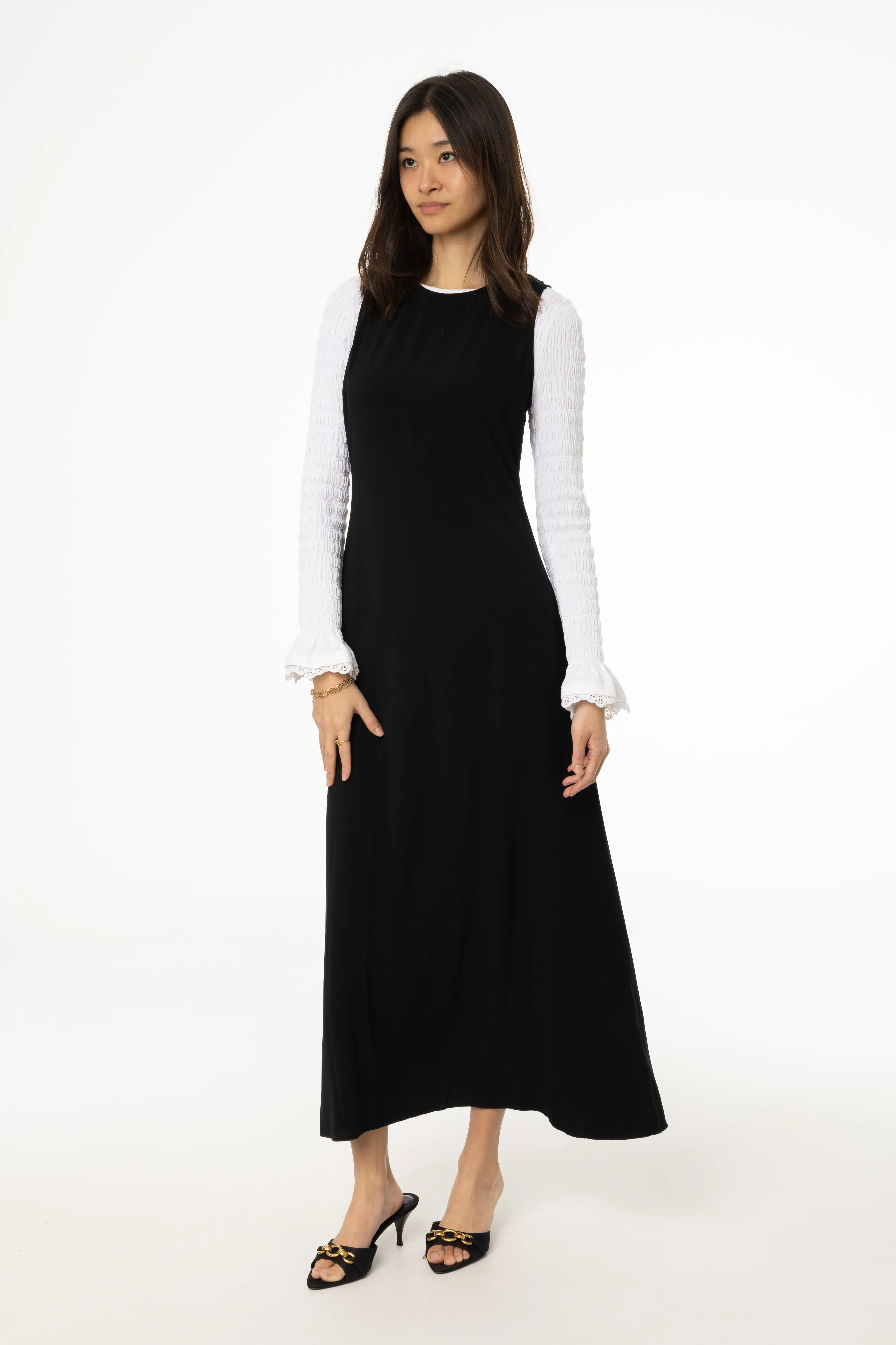 Black Solid Jumper TactileStitching PrecisionTailoring