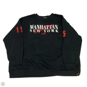 Sweatshirt Crewneck By Fashion Nova In Black, Size: 3x DoubleStitched