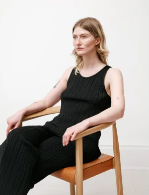 Light Flow Rustic Ease Rib Knit Tank Top Black