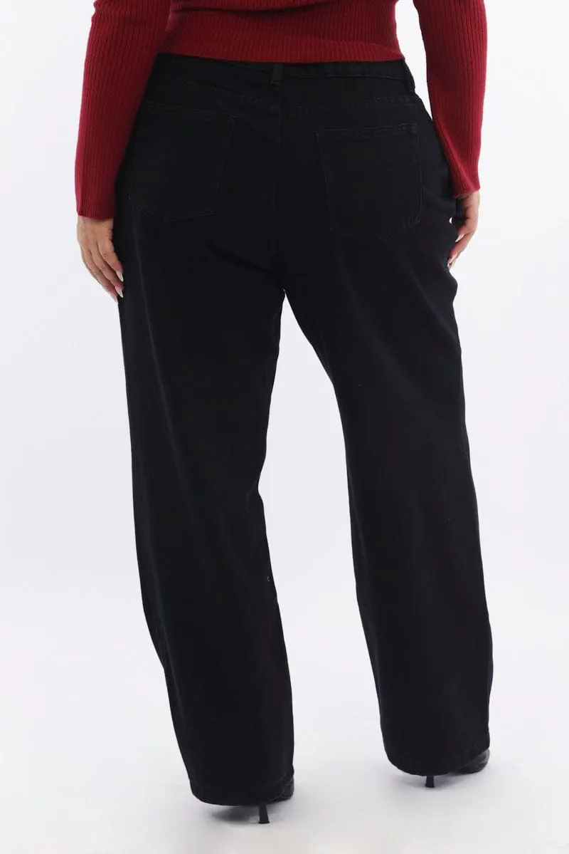 Black Wide Leg Jean Simple Choice