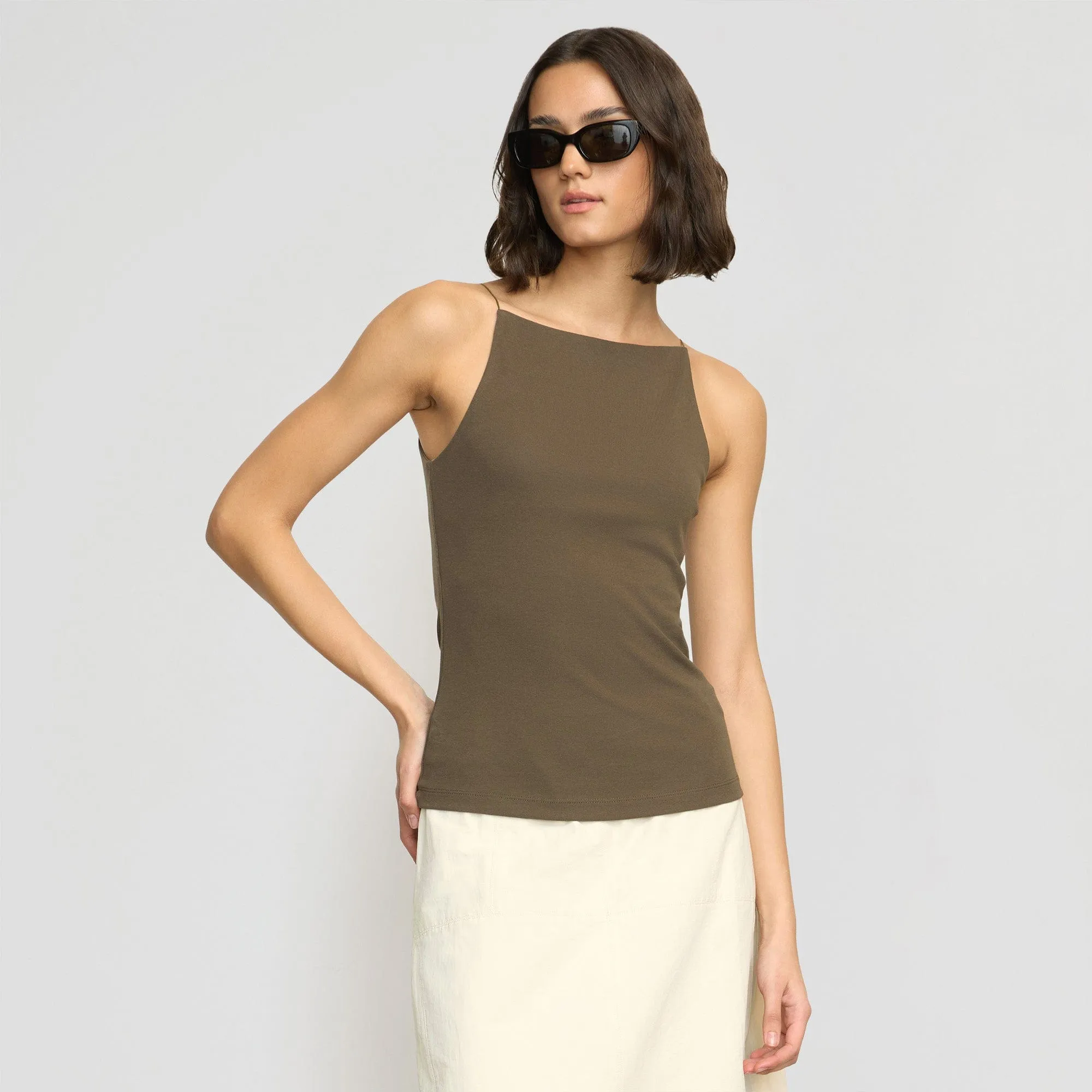 Ella Sleeveless Tank Biodegradable Options Effortless Wearable