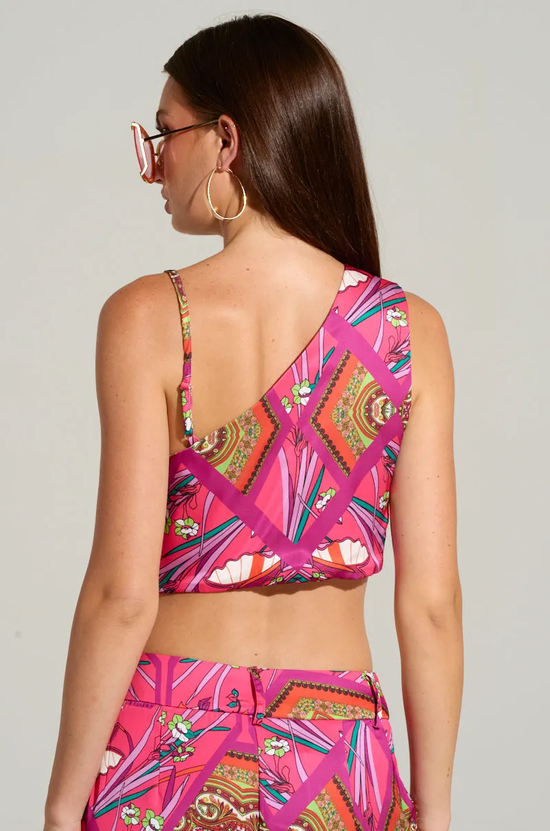 camouflage color Learning - effective MOVE AND SHAKE CROPPED TOP IN PINK MULTI