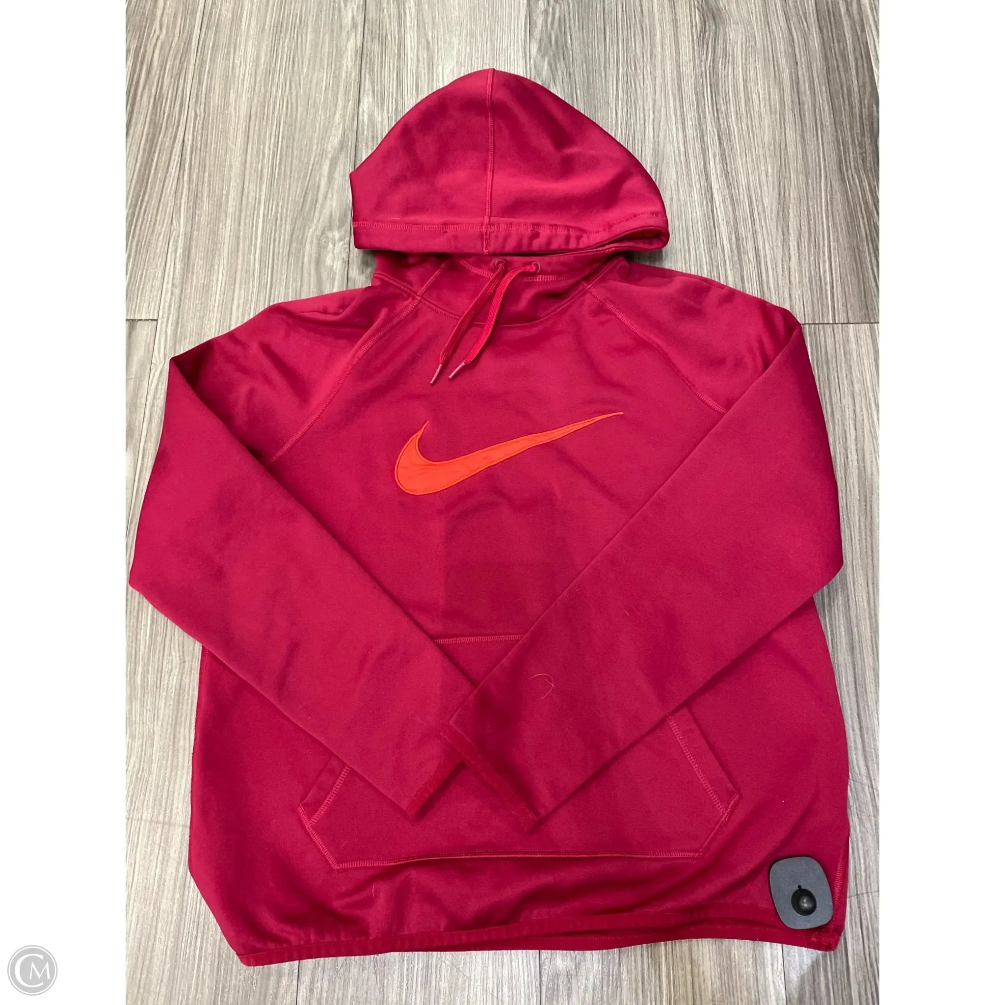 QuickDry Chic Fit Athletic Sweatshirt Hoodie By Nike In Red, Size: M