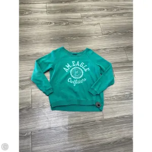 Repair Fit Warm Outerwear Sweatshirt Crewneck By American Eagle In Teal, Size: L