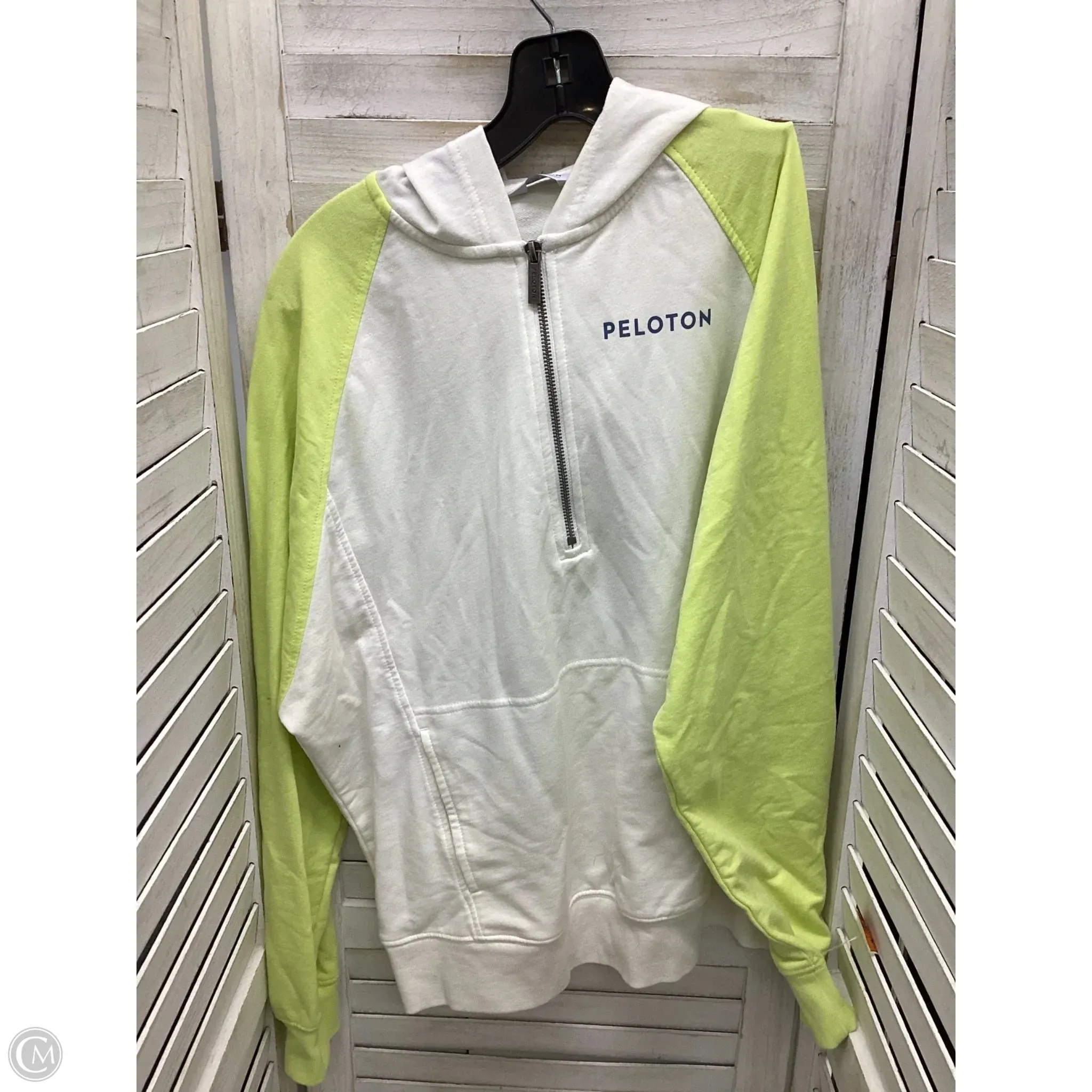 MoistureManagementSystem Sweatshirt Hoodie By Pendleton In White & Yellow, Size: S