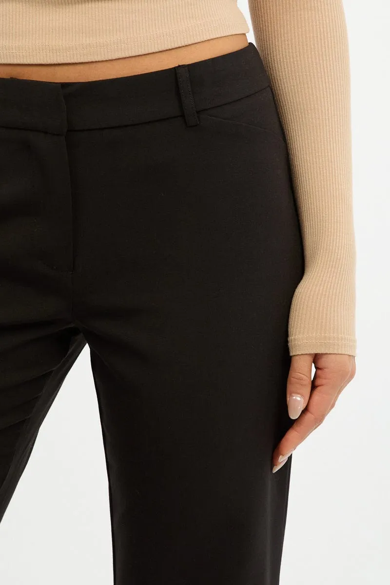 Black Work Pants Straight Fit RuggedDurability