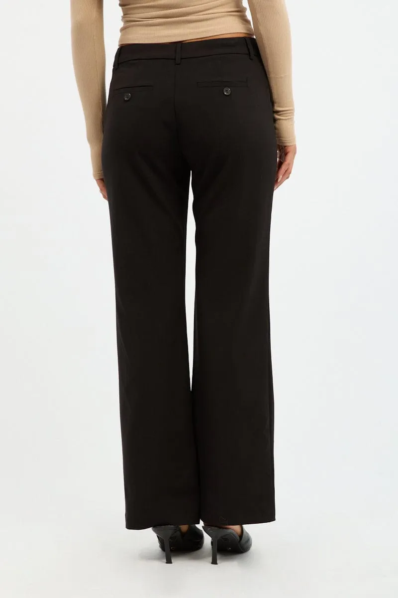 Work Comfort Black Work Pants Straight Fit