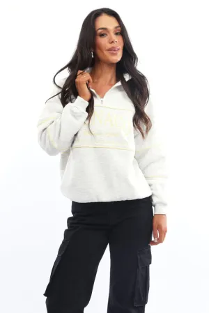Grey Zip Sweater Funnel Neck Oversized Running wear Autumn Wear