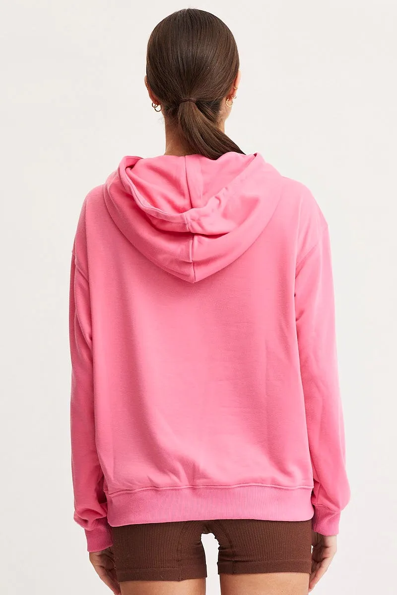 Premium Comfort Pink Hoodie Long Sleeve